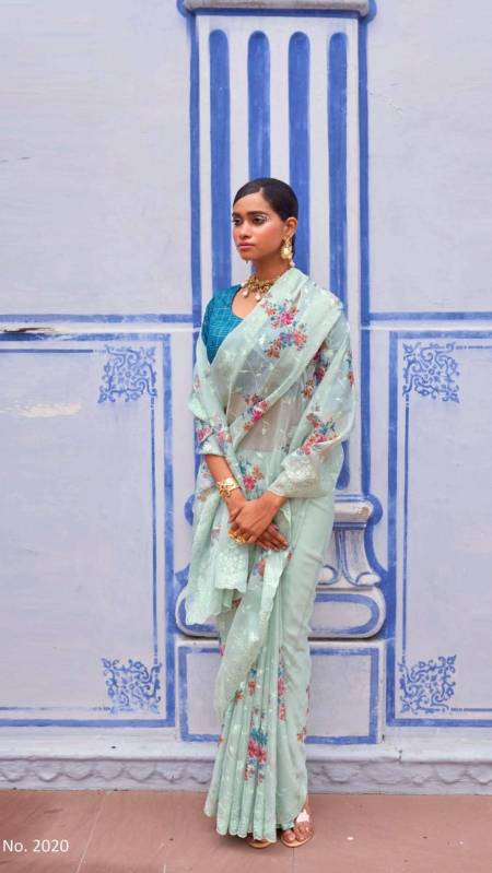 Kimora Phoolwari Tissue Silk Wedding Sarees Catalog
